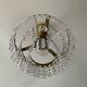 Chandelier with crystal and brass pendants