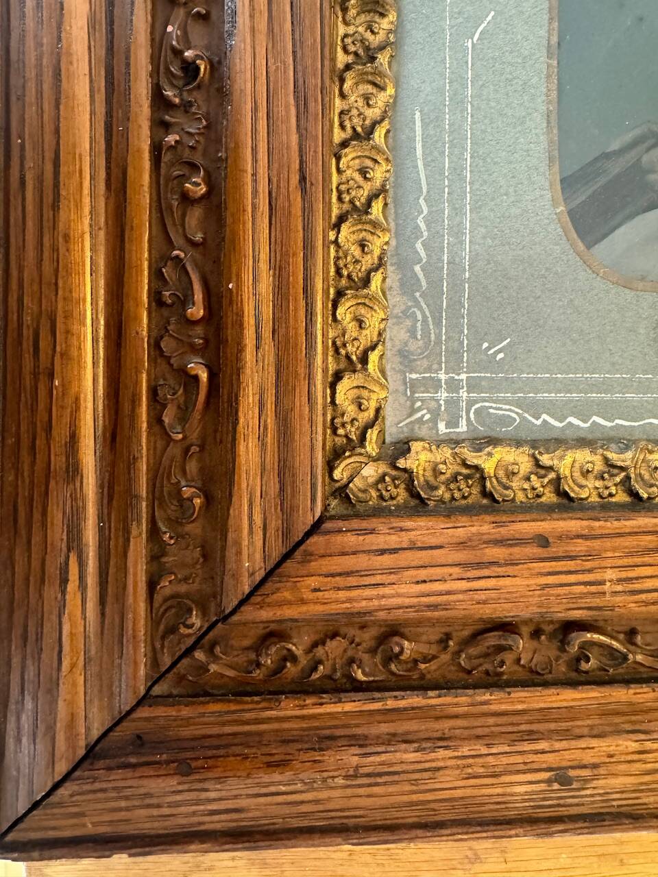 Old silver photograph, portrait, 19th century