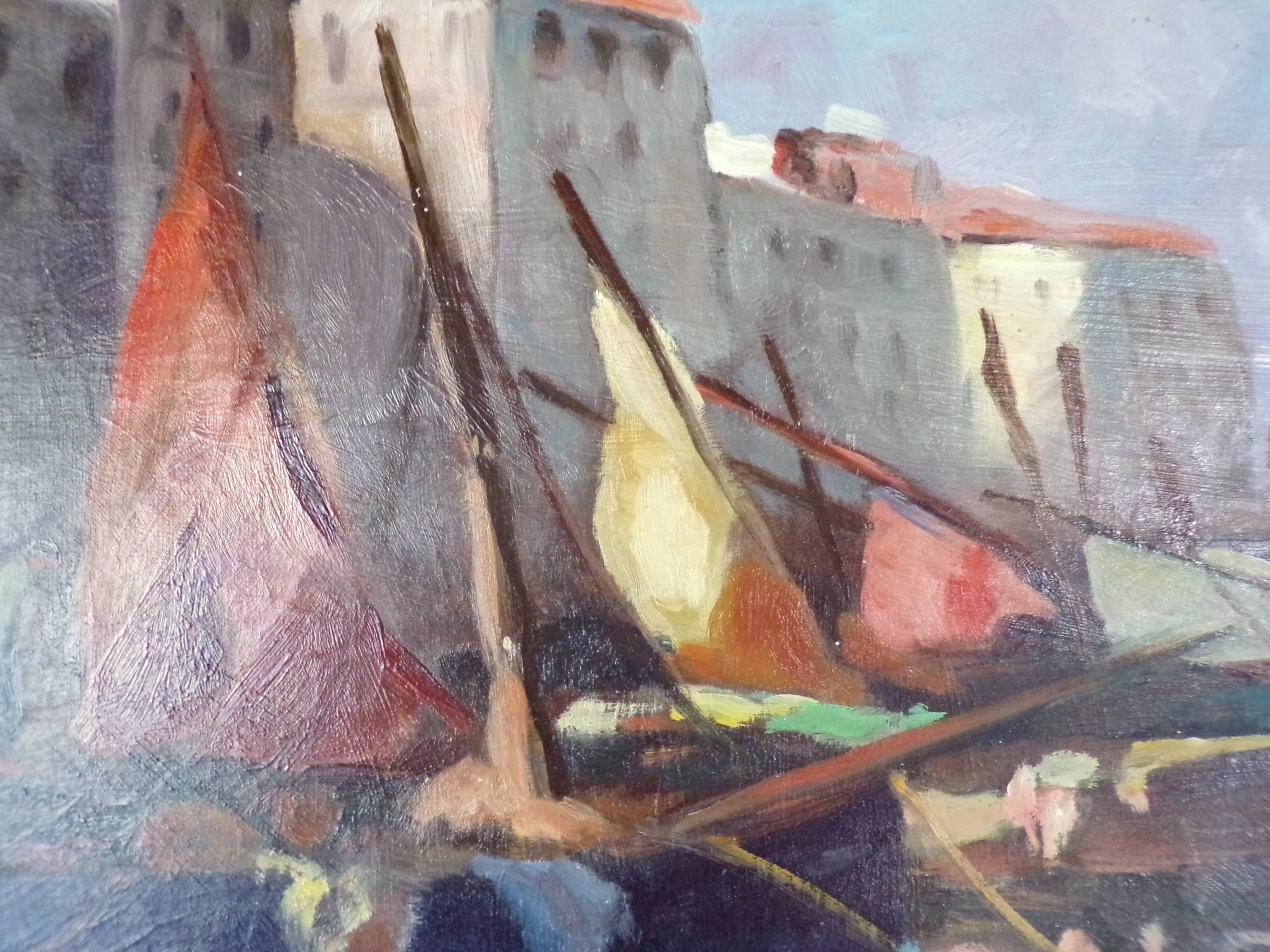 Signed oil on sea canvas