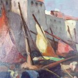 Signed oil on sea canvas