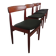Four Danish mid-century teak armchairs.