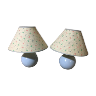 Paire de lampes de chevets vintage années 70