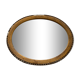 Old oval mirror stitched
