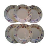 6 flat plates Digoin Sarreguemines