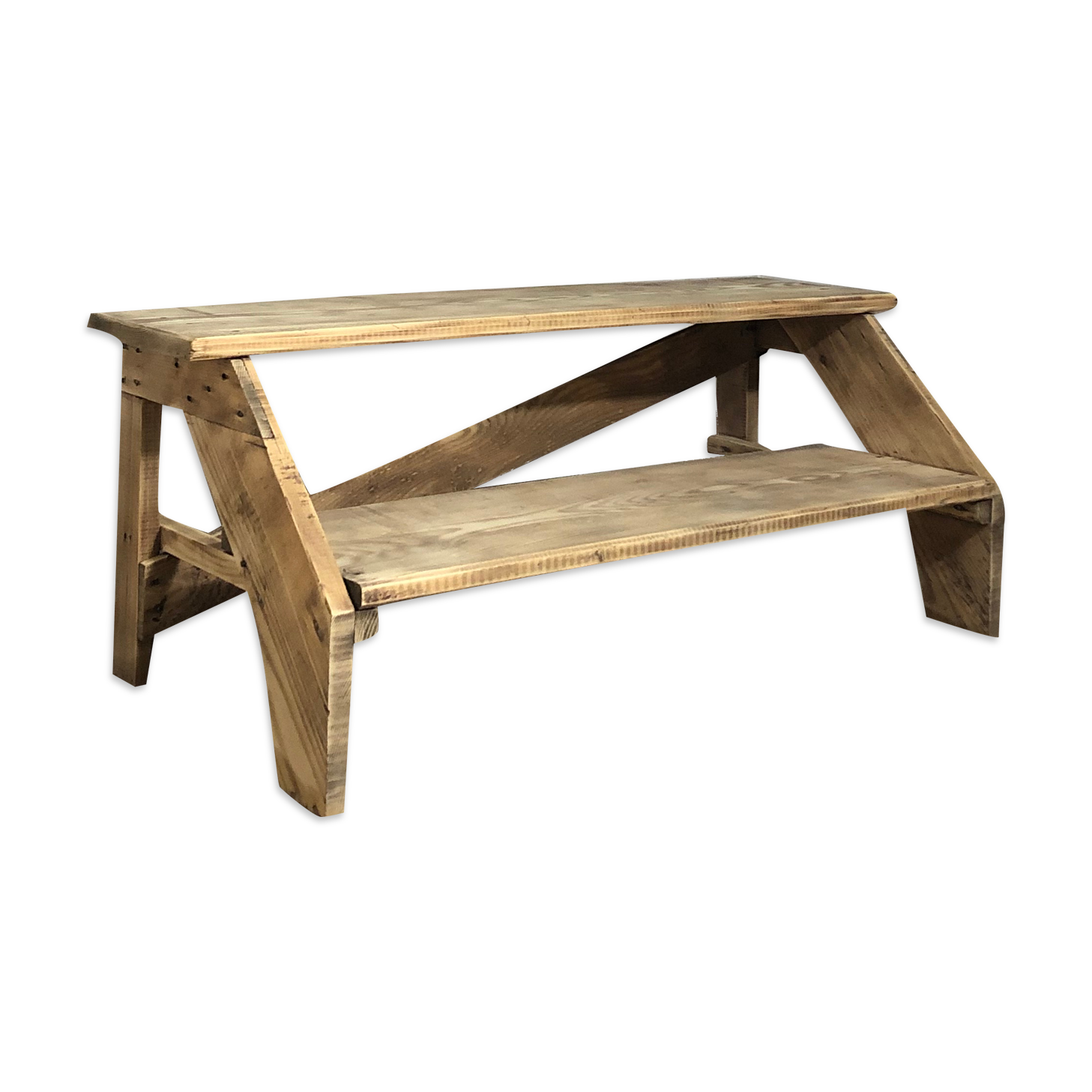 Former wooden workshop step