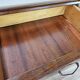 Burl wood dressing table with double glass shelf