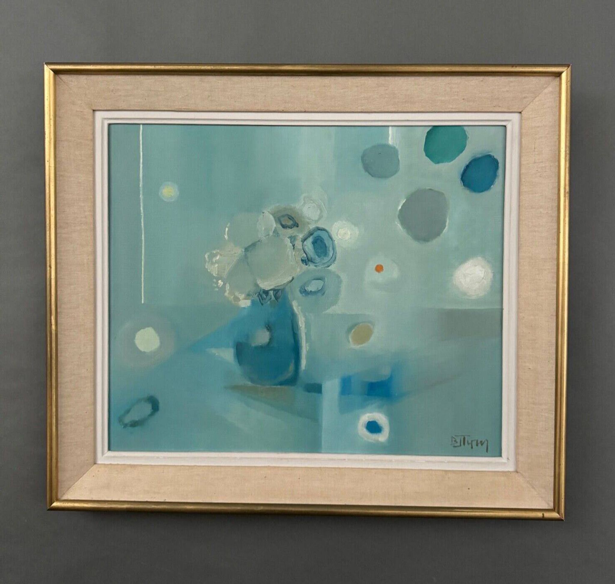 Huile sur toile nature morte XXe par B. Jyren