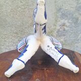 Quimper earthenware tricorn vase