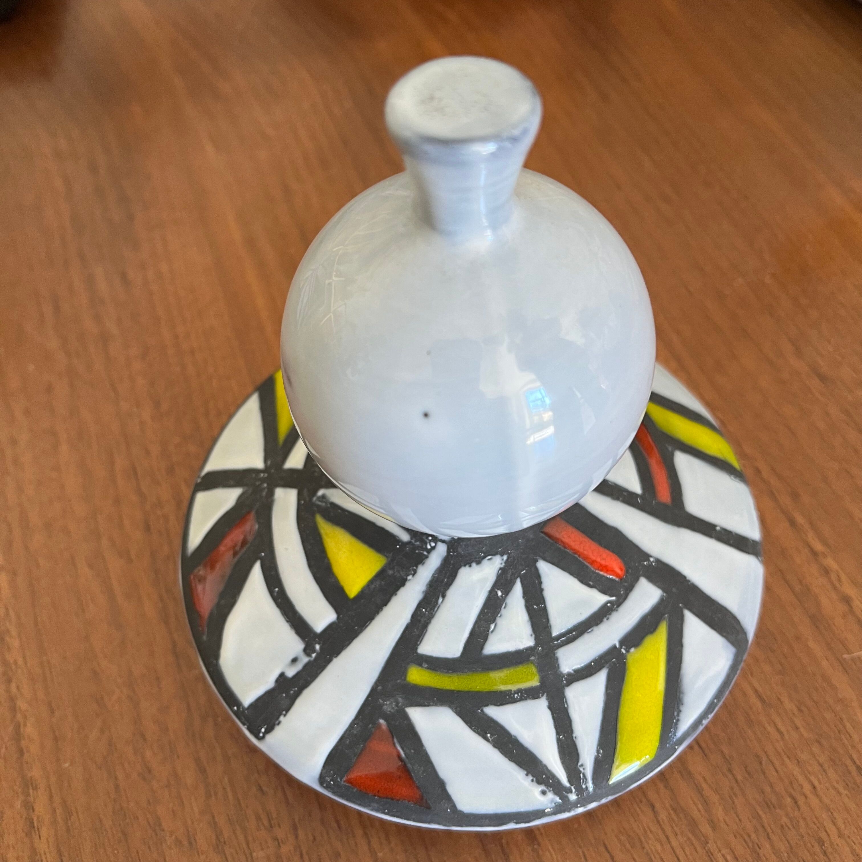 Pot with vintage Roger Capron lid for Vallauris France year 50/60