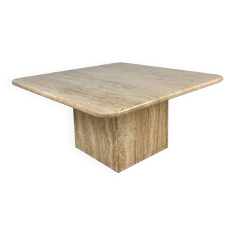 Vintage italian travertine coffee table, 1970s