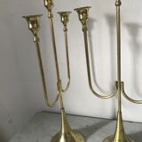 Pair of brass candlesticks
