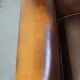 Dark brown cow leather English style armchair
