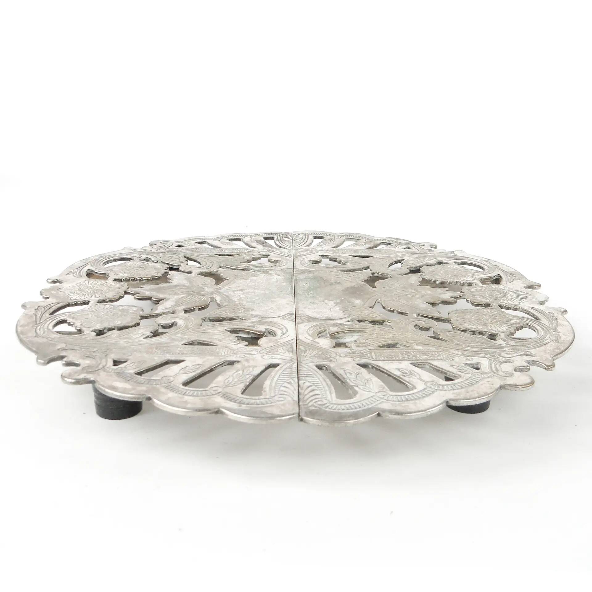 Rococo  tray, silver-plated brass, Denmark, 1960s
