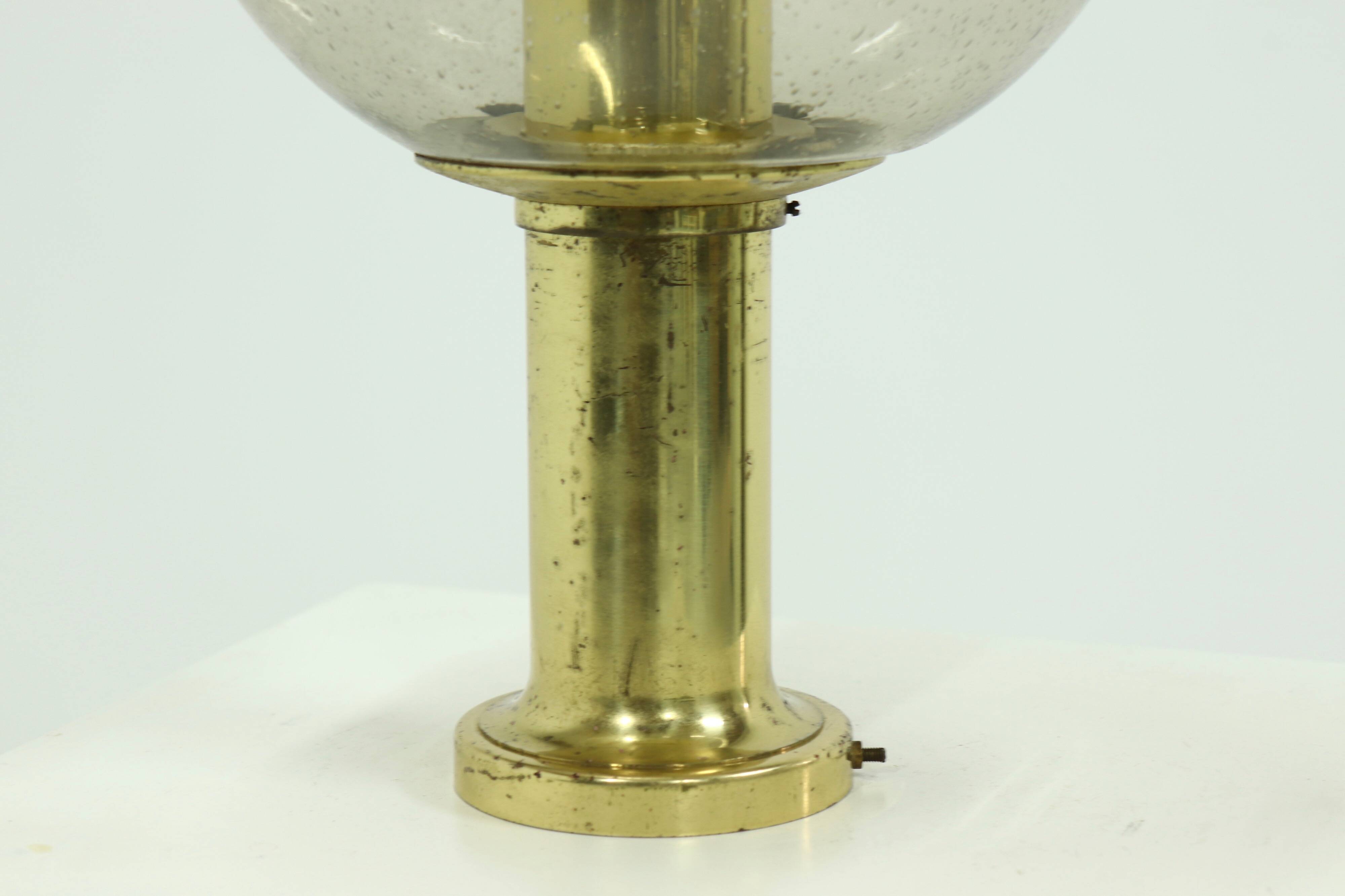 Textured Glass Ceiling Lamp by Glashütte Limburg Germany 1970s