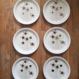 Set of 6 vintage Sarreguemines plates