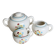 Vintage Salins earthenware sugar bowl - Floral pattern