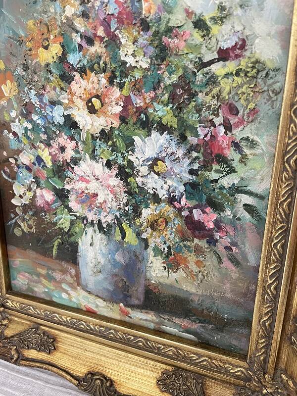 Old flower painting