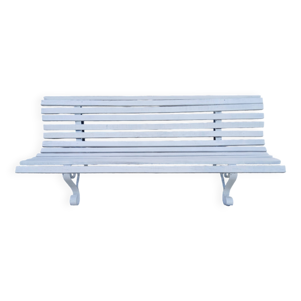 Banc Fer Forgé et Bois des Années 60
