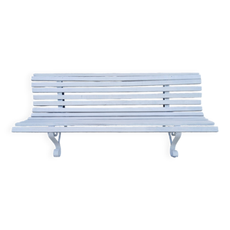 Banc Fer Forgé et Bois des Années 60