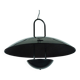 Vintage 1990s Black Pendant Lamp with Glass Top Shade. Italy