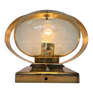 Applique ou lampe de table en or Preciosa / Kamenický Šenov, années 1970
