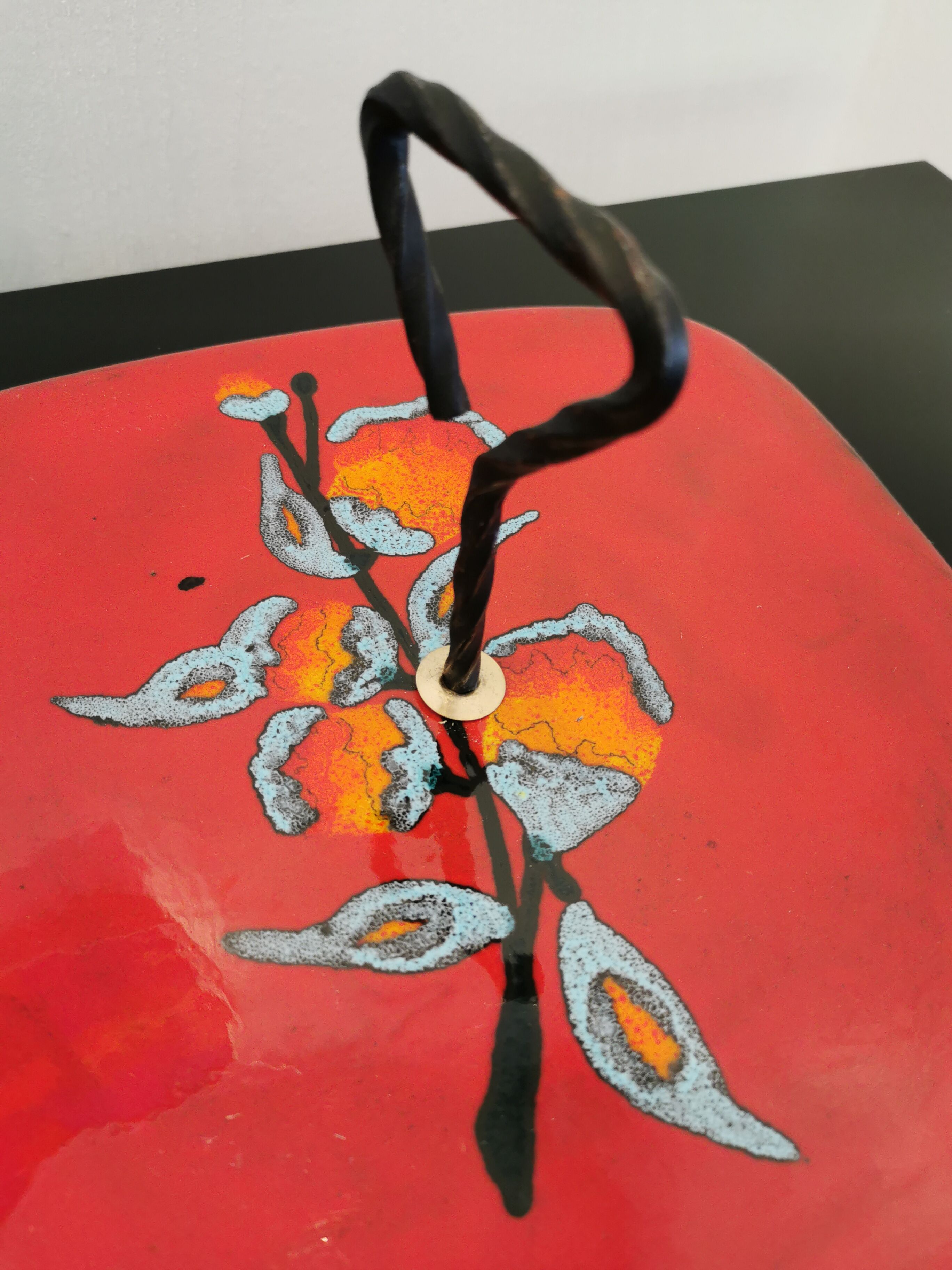 Poet Laval earthenware platter by Didier