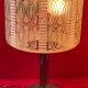 Lampe art deco verrerie émaillée à décor géométrique & d'arabesques
