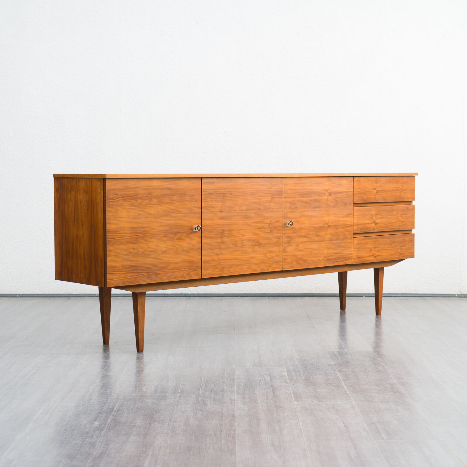 60s walnut sideboard, restored, 200cm