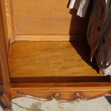 Louis XV style bonnetière in solid cherry wood