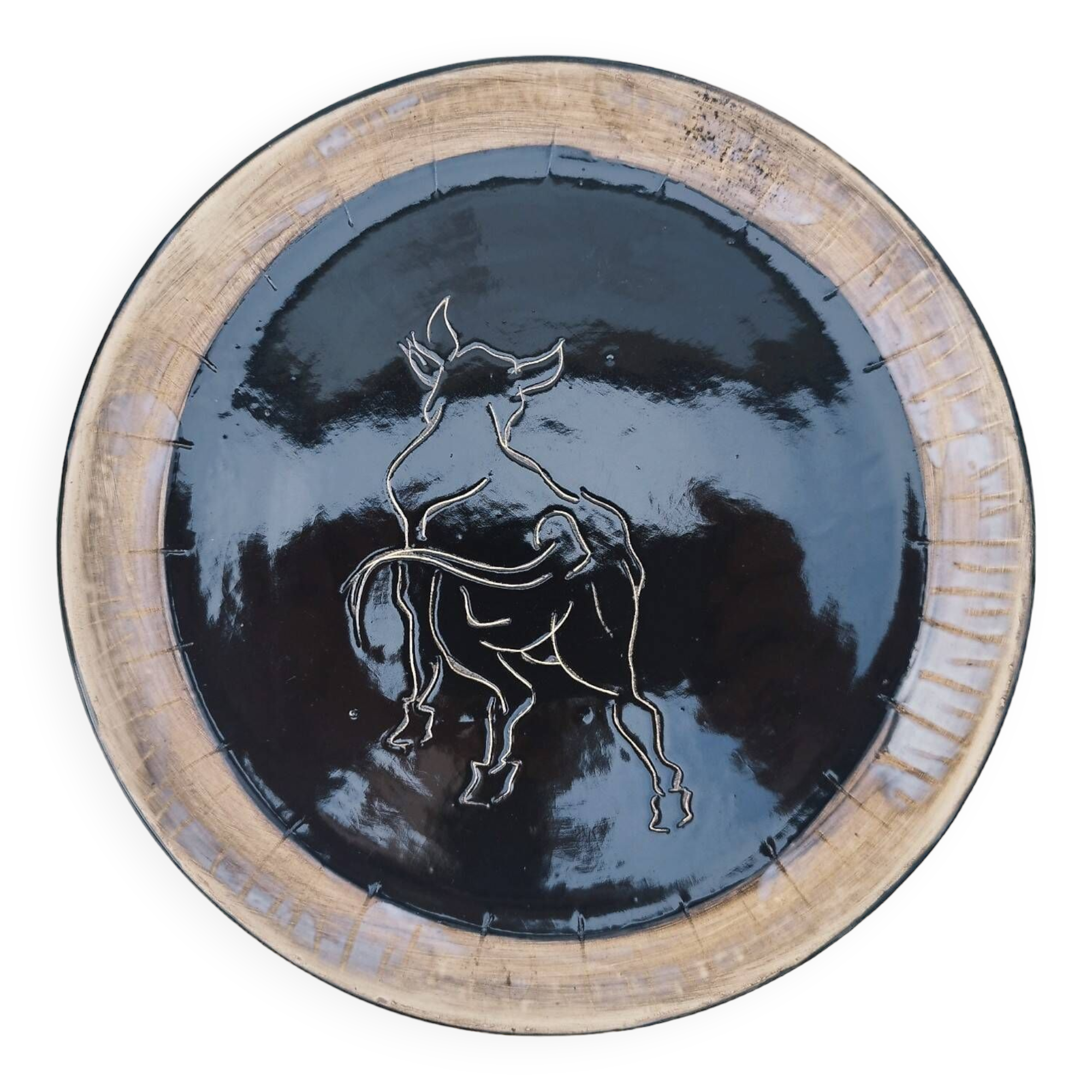 decorative plate vintage bull decor
