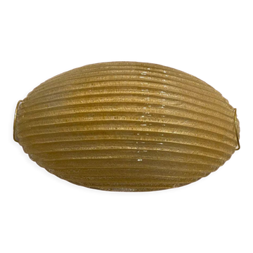 Plafonnier en verre doré de Murano Encastré années 1970