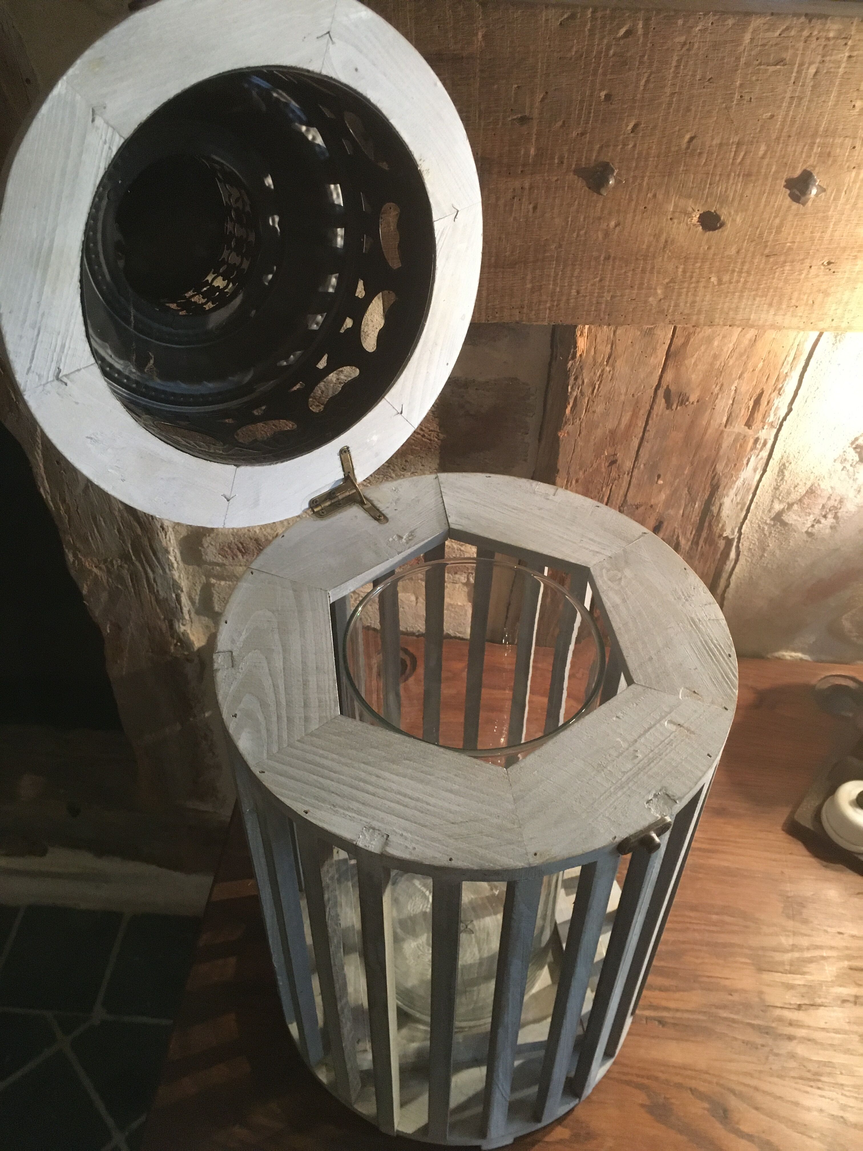 Wood/metal lantern
