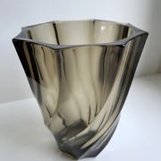 Smoked glass vase 70s
