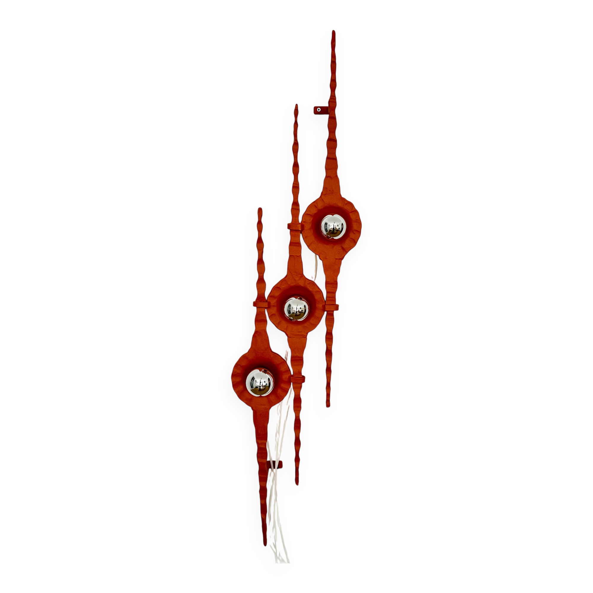 XL Brutalist Wall Lamp or Iron Sculpture