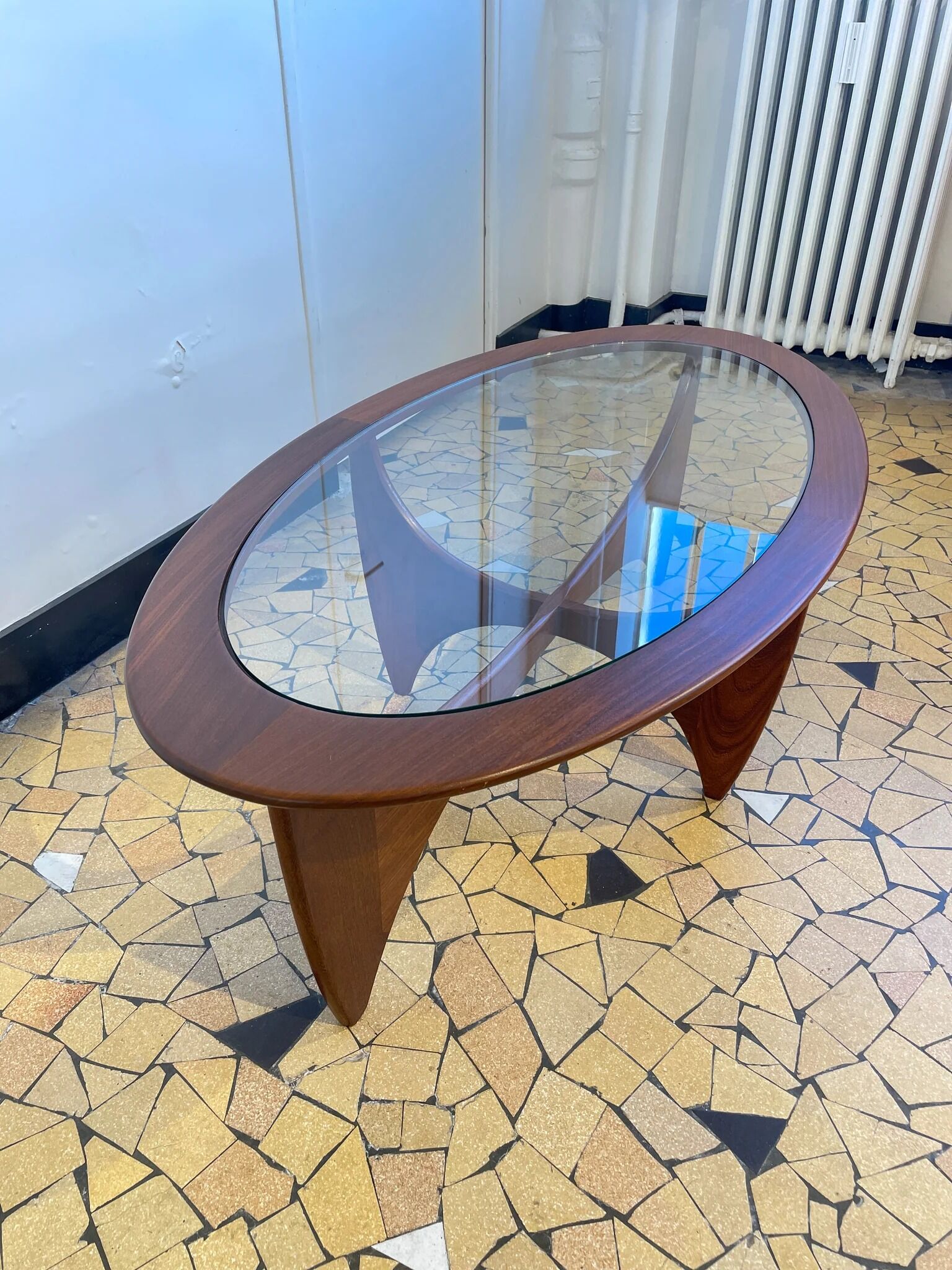 Astro oval coffee table  Victor Wilkins