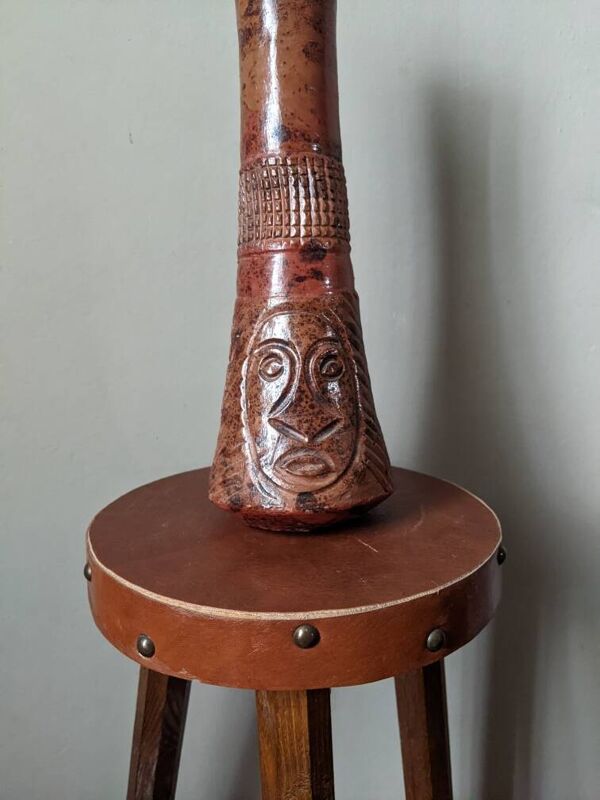 Vase en terre cuite poterie artisanale ethnique tribal slow décoration