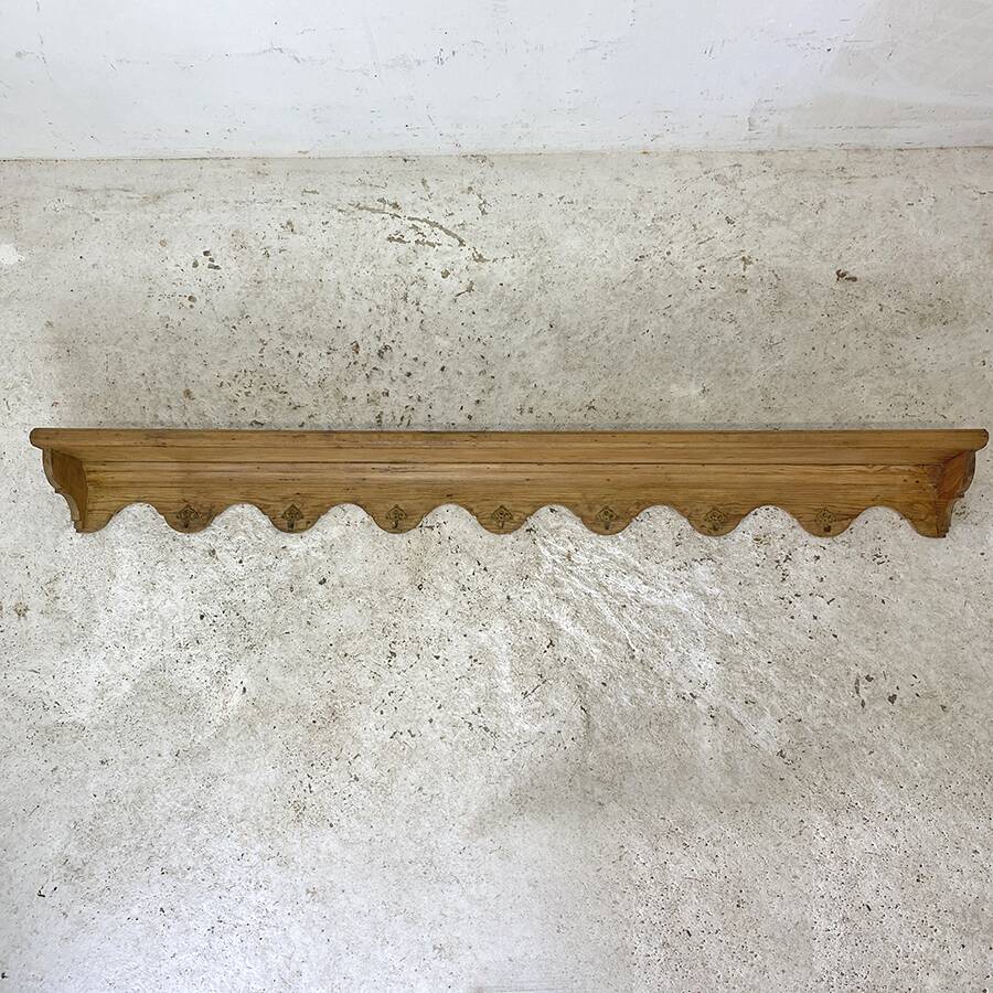 Solid wood kitchen wall shelf