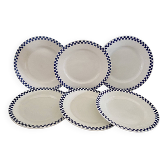 Assiettes Terre de Fer, faïence de Salins