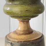 Vintage lamp in turned wood chic gold