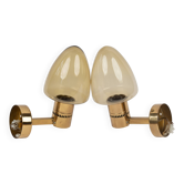 Paire d'appliques suédoises V220 par Hans-Agne Jakobsson, AB Markaryd, années 1950