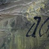 Julien Chatelin: large oil painting on canvas circa 1880