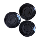 Set of 3 black Vallauris cups
