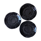 Set of 3 black Vallauris cups