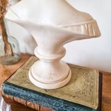 Resin women's bust, signed F.G.