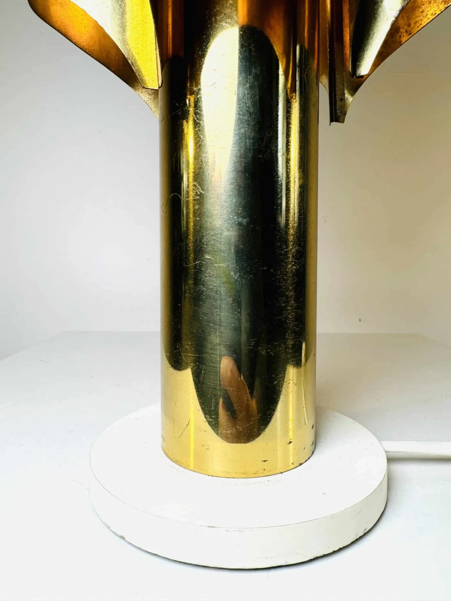 Type 742 Brass Coloured 'Orgue' Table Lamp, Possibly Maison Charles, France, 1960S