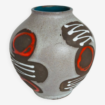 Vase boule céramique west germany années 50