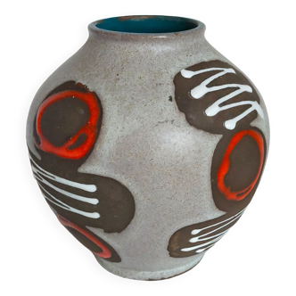 Vase boule céramique west germany années 50