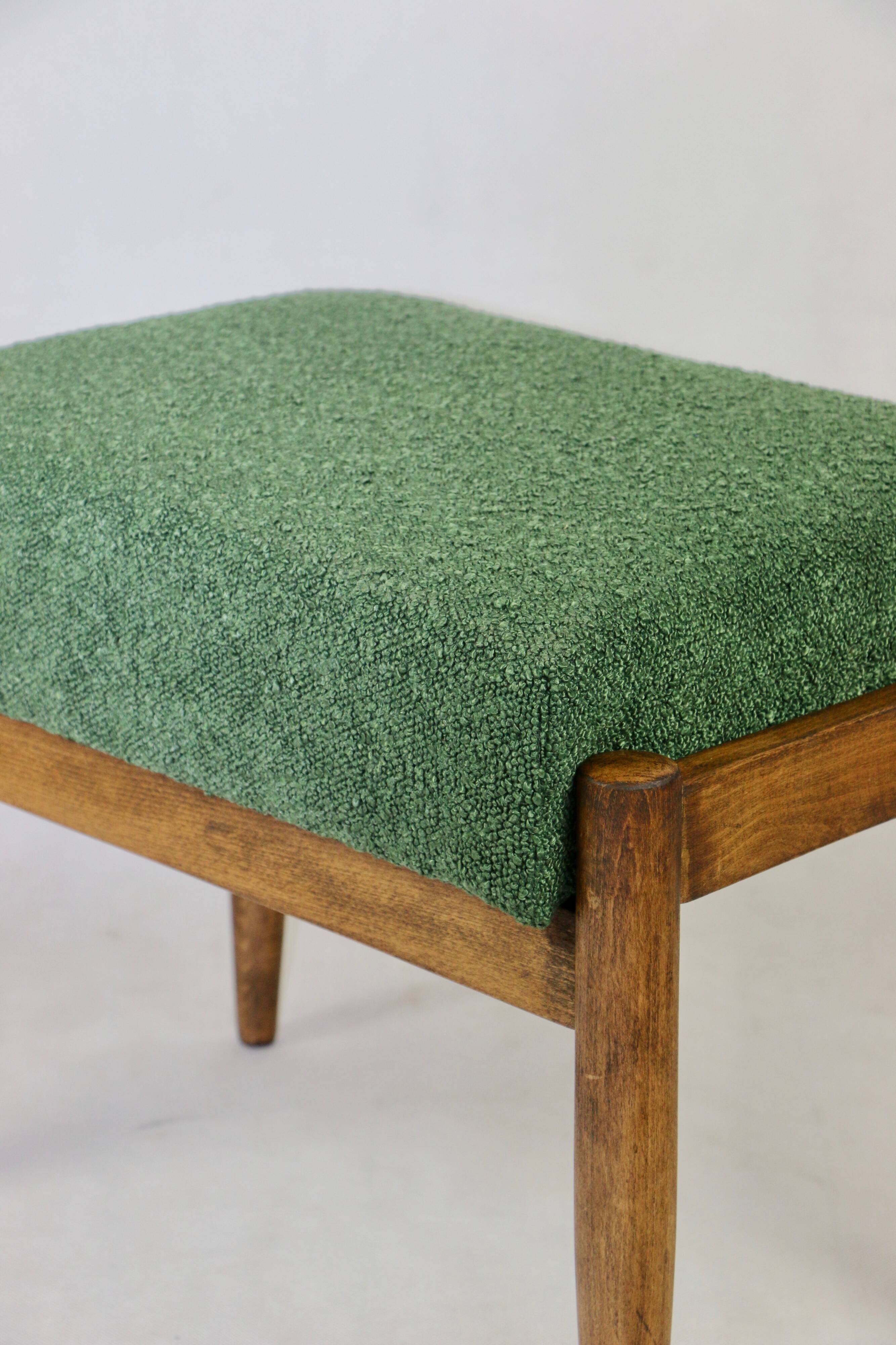 Edmund Homa stool green boucle seat