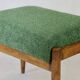 Tabouret Edmund Homa siège bouclé vert