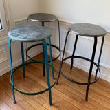 Set of three industrial stools